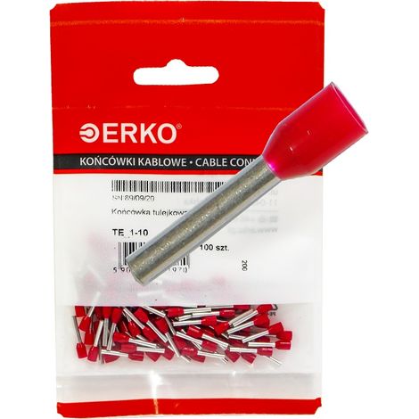 Isolierhülsenspitze TE 1/10 100 Stück rot erko (1/2)