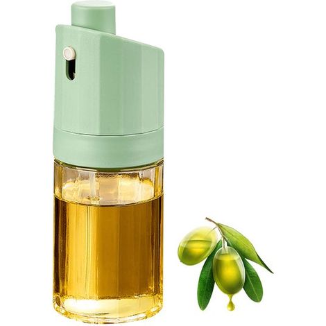 Pulverizador de aceite, pulverizador de aceite de oliva, recargable, capacidad de 230 ml, fabricado en material PP y vidrio, 6,77 x 2,36 pulgadas (1/5)