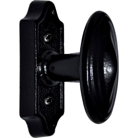 Bouton sur rosette en fonte finition époxy blanc - Rollinger