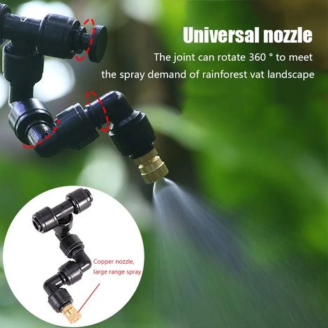 Brumisateur rotatif à 360° pour reptiles, terrarium et aquarium (double buse) - Brume et brumisateur pour aquarium et reptiles (1/5)