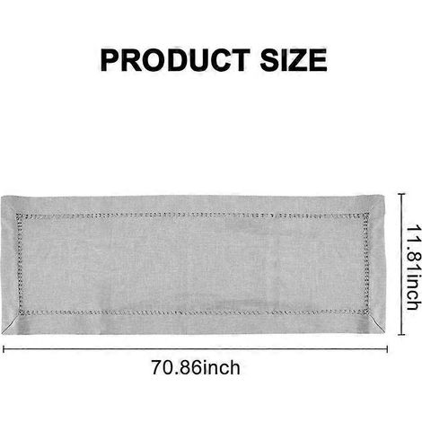 Chemins de table et nappes (gris clair, 12 x 72 pouces) (1/5)