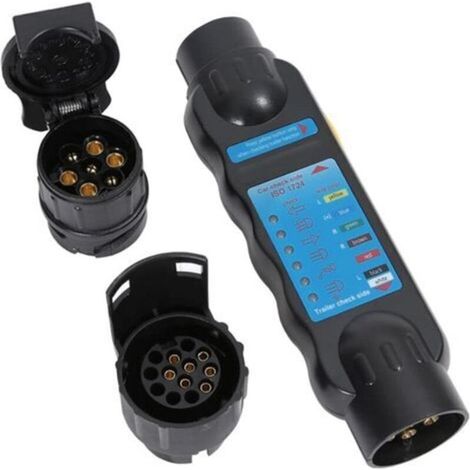 Testeur Prise Remorque Feux Circuit De Câblage Outils Diagnostic (Testeur Remorque 7 Broches + 2 x Convertisseur 7 13) NPTERBL (1/5)