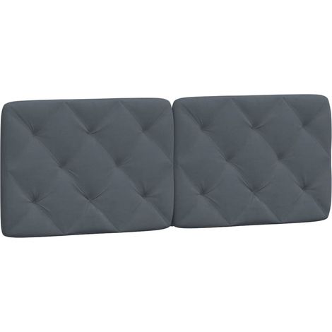 Maison Exclusive - Cuscino Testiera Grigio Scuro 140 cm in Velluto
