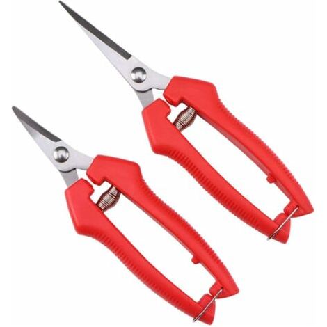 2Pcs Sécateurs droits, cisailles à fleurs, cisailles de jardin polyvalentes pour arranger les fleurs, tailler les plantes et récolter les herbes