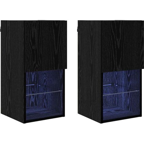 Maison Exclusive - Gabinetes para TV Montados en la Pared 2 pcs R