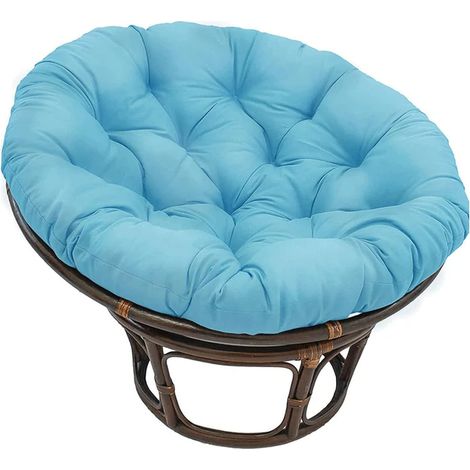 Coussin de Chaise Papasan Rond Épais 130 x 130 cm, Rembourrage de Remplacement pour Fauteuil et Balançoire, Intérieur (1/5)
