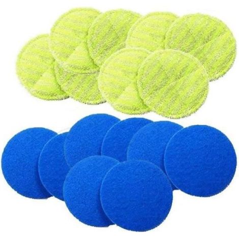Tampon de rechange pour balai rotatif électrique sans fil avec 8 tapis en microfibre et 8 joints pour utilisation en intérieur (1/4)