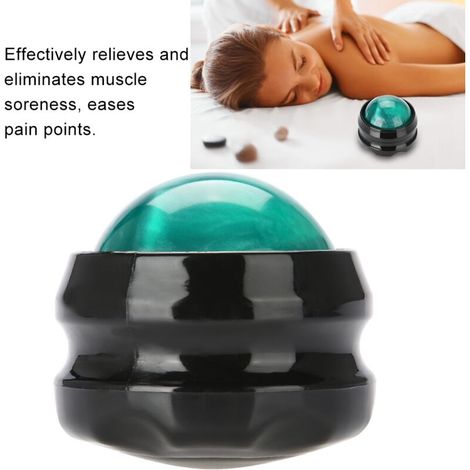 Rouleau de Massage aux Billes pour Détente Musculaire et Relaxation Profonde (Couleur Verte) (1/4)