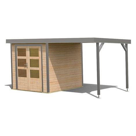 GH Jupiter 2 A 213x217x211cm grau Anbaudach ca. 2,35 m