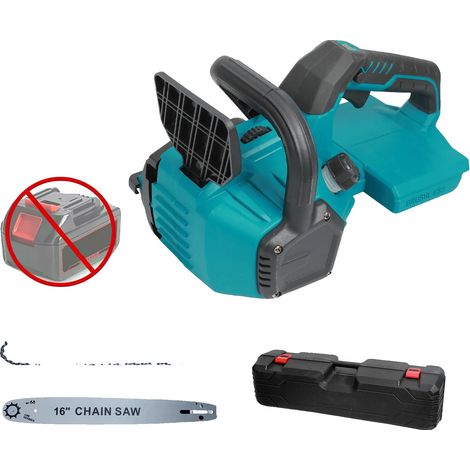 Sierra eléctrica, placa guía de 16 pulgadas, lubricador automático, con 2 baterías. (1/2)