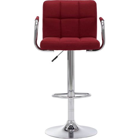 Maison Exclusive - Barhocker Weinrot Stoff (1/5)