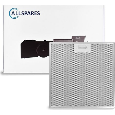 Filtro metálico AllSpares para campanas extractoras compatibles con Whirlpool e I.KE.A. 481248058144 (320x320x10mm)