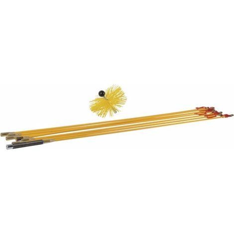 Kit pulizia canne fumarie con riccio rilsan