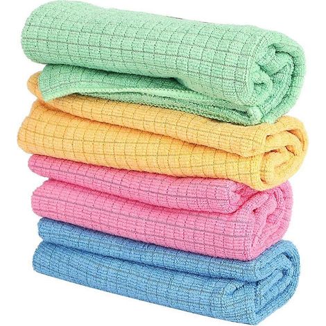 Chiffon microfibre absorbant 4 pièces, torchon vaisselle ultra-doux pour cuisine, nettoyage rapide et sans traces, outil ménager pratique et réutilisable. (1/5)