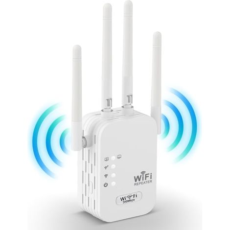 Répéteur WiFi 300 Mbps, amplificateur WiFi 2,4 GHz, amplificateur de signal pour la maison, 4 antennes (1/5)