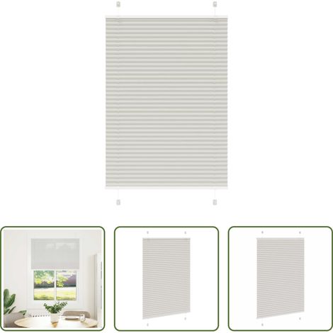 Sichtschutz -  Plissee Hellgrau 100x100 cm Stoffbreite 99,4 cm Polyester (1/5)