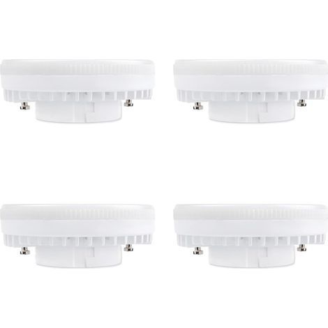 Ampoule GX53 LED 9W, Blanc Froid 6000K, 120°, Équivalent Lampe CFL GX53 15W-18W, 900LM, Non-dimmable, Spot LED Encastrable pour Meuble Cuisine/Plafond/Armoire, lot de 4 (1/5)