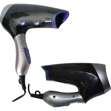 Asciugacapelli mini fono per capelli phon richiudibile portatile 1200w da casa viaggio camper palestra piscina (1/5)