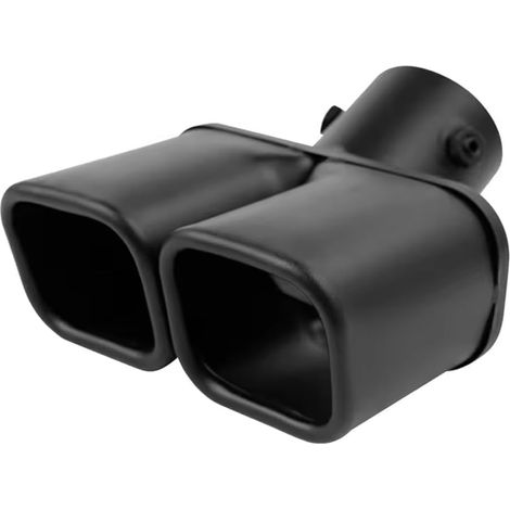 Embout D'Échappement Double Sortie 63 mm en Acier Inoxydable Noir pour Voiture (1/5)