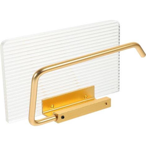 Dérouleur papier toilette - aluminium - doré - sans perçage (1/5)