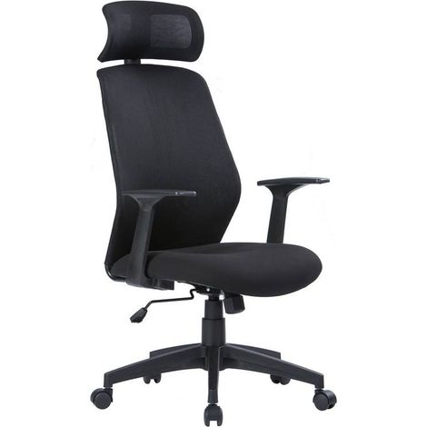 Silla con Ruedas - Sillón de Oficina Negro