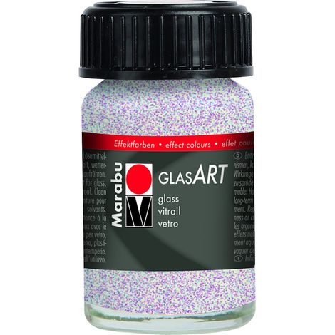 MARABU - GLAS ART BASE SOLVENTE PER VETRI - 15ML - COLORE GLITTER IRIDESCENTE 587