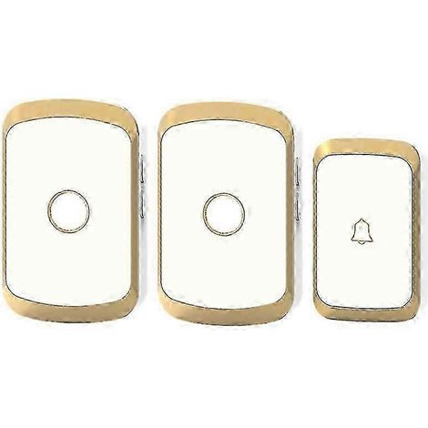 Sonnette sans fil intelligente pour la maison, sans pile, télécommande électronique longue portée, sonnette à un ou deux boutons. (1/5)