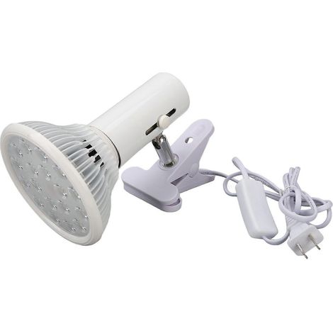 Lampe UV à lumière noire avec 18 puces lumineuses rondes pour le bronzage de la peau, support inclus, 110–240 V, prise américaine blanche (YMMR) (1/5)