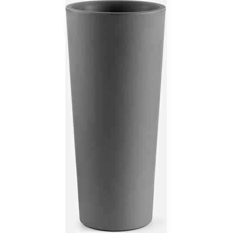 Vaso rotondo da giardino in polietilene alto design outdoor Gaia 100 - Ferro