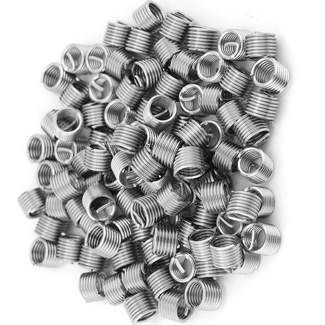 Kit de réparation filetage 100 pièces inserts hélicoïdaux en acier inoxydable 304 M6x1.0x1.5D (1/5)