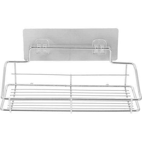 Étagère murale de rangement sans clous en acier inoxydable, design durable et peu encombrant pour (1/5)