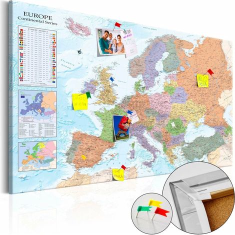 Tableau en liège cartes du monde : europe - 120 x 80 cm (1/5)