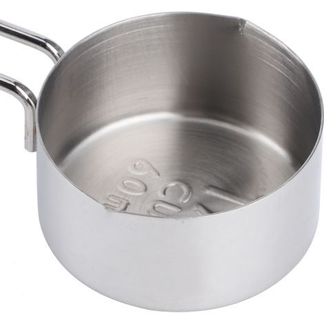 8 pièces Cuillères Mesure Inox Échelles pour Cuisine Pâtisserie Ustensiles Argent (1/5)