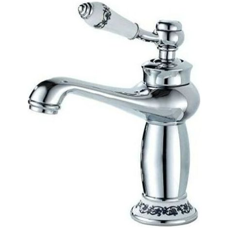 Single-lever brass basin mixer tap – Chrome finish – Single handle – Easy single-hole installation – High pressure resistance (1/3)
