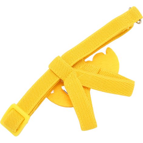 Harnais de vol pour perroquet, laisse élastique de guidage, corde de traction pour l'entraînement, taille S, 32 cm / 12,6 pouces, jaune (1/5)