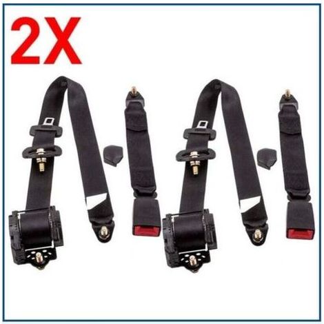 2X Universel 3 Point Rétractable Ceinture de Sécurité Voiture Siège ceinture..DEBUNS