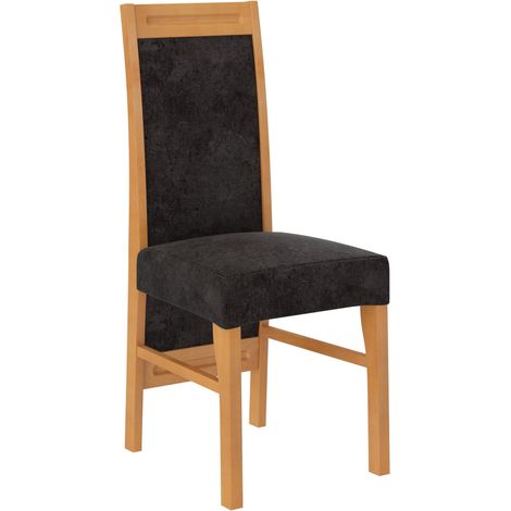 Chaise bois clair de hêtre et tissu Valka-Tissu 27128 (1/5)