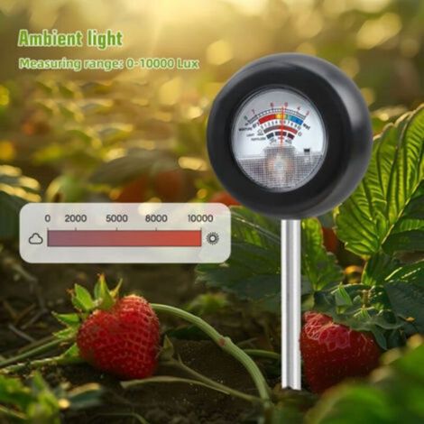 Capteur Humidité Sol - pH Lumière Nutriments - Pour Plantes Intérieur Extérieur - 1 Pièce (1/5)