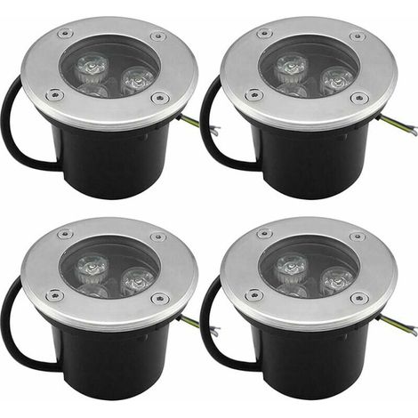 Spot led extérieur encastrable 3 PACK 3W IP65 Spot Encastrable Led Terrasse Rond 270 Lumen Lampe d'éclairage de jardin extérieur, pour Jardin Chemin Cour Garage, AC85-265V Blanc Chaud (1/4)