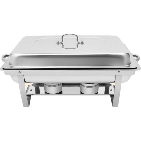 Chafing Dish Buffet, Acier Inoxydable, 62x34x31 cm, Capacité 9L, Autonome, Poids Brut 4,94 kg (1/5)