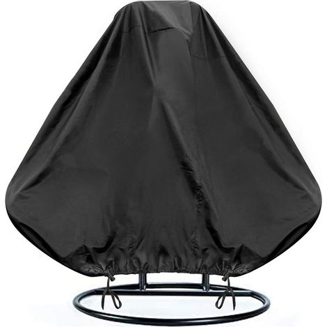 Hanging Chair Cover, Waterproof Hanging Chair Cover, Protective Cover for Egg Chairs, Windproof, UV Resistant, Durable Oxford Fabric (232 x 203cm) (1/5)