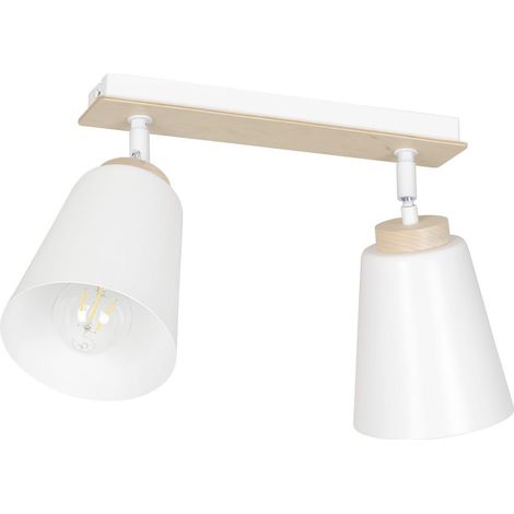Plafonnier spot Emibig Atlas 2 2xE27 orientable blanc (1/5)