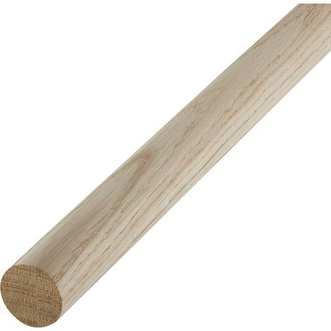 SOTECH Kleiderstange Garderobenstange Rundstab Holzstab zum Basteln Ø 30 mm Eiche Länge: 100 cm , 1 Stück