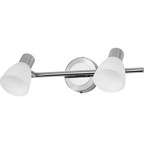 OSRAM OSRAM LED Spot Vase Plafonnier 2x G9, Nickel brossé, Chrome, Acier, réglable, Diffuseur en verre