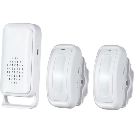 Campanello - Allarme - Sensore di movimento - Allarme - Allarme domestico wireless - 2 sensori e 1 ricevitore - Rilevamento a infrarossi - Adatto per ingressi e corridoi di negozi e attività commercia
