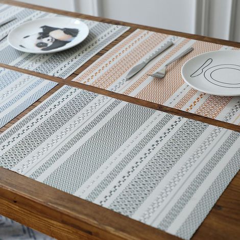 Lot De 4 , 45 30cm, Sets De Table En Polypropylne Tress Et Coton Set De Table (1/5)