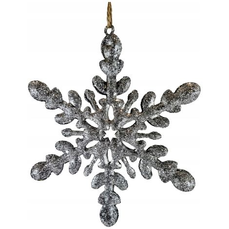 Colgante de estrella de copo de nieve acrílico, plata (1/5)