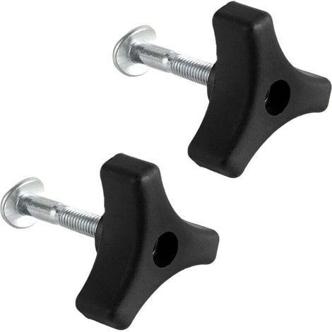 Boulon d'écrou de poignée de tondeuse à gazon, écrou de fixation universel, pièces de rechange pour tondeuse à gazon Honda et autres machines à gazon (2 packs, noir) (1/4)