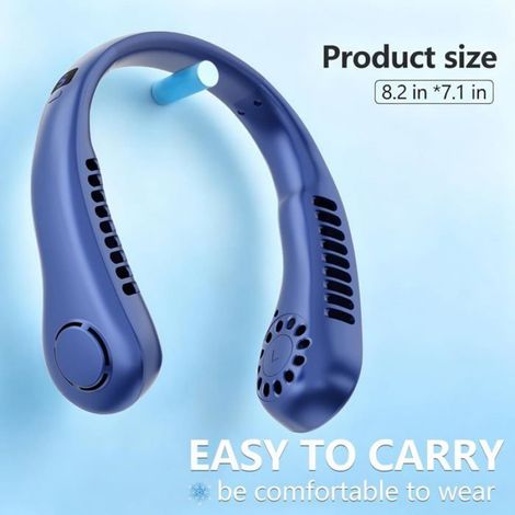 Ventilateur de cou - - Sans pales - Refroidissement 360° - 5 vitesses - Rechargeable USB (1/5)