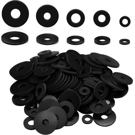 Kit de 120 rondelles en caoutchouc - Rondelles en caoutchouc haute résistance pour boulons et œillets (AGE) (1/5)